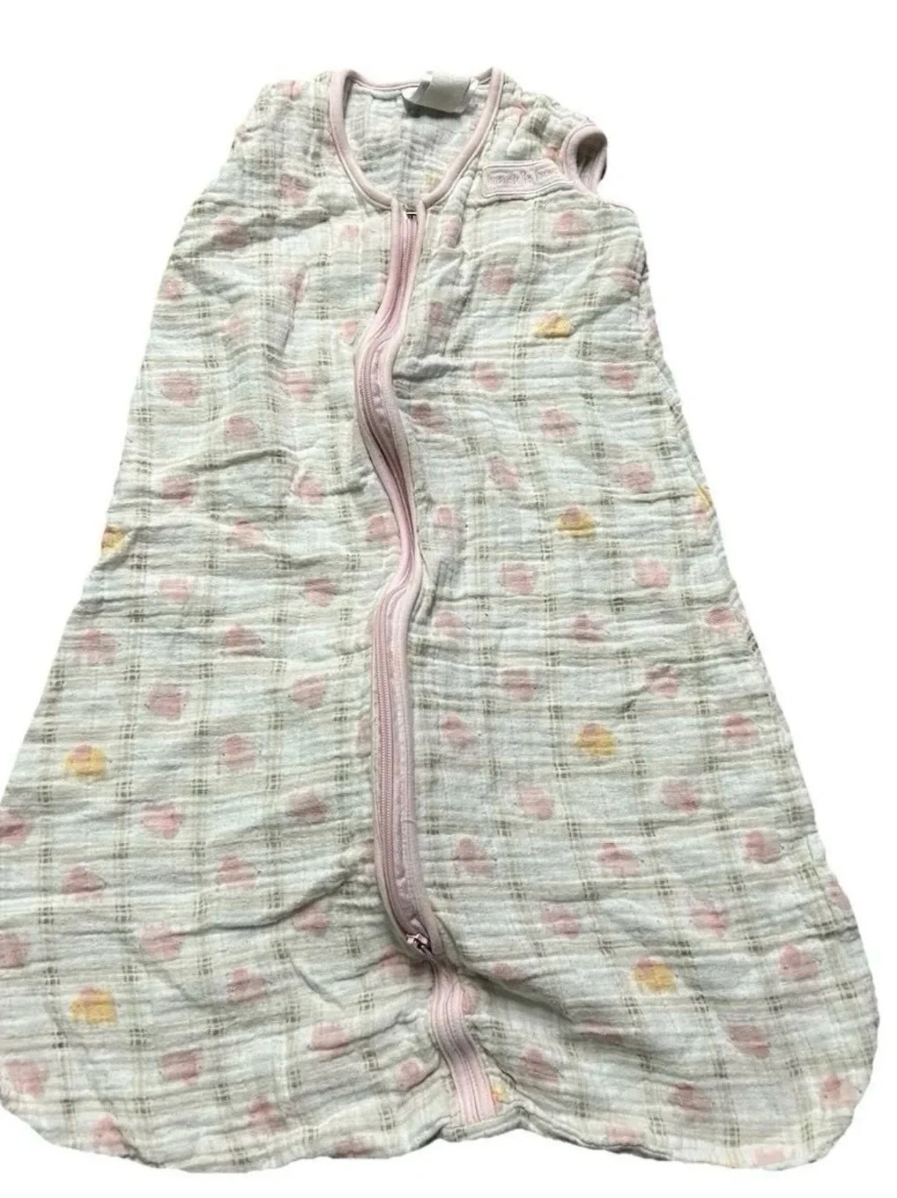 Halo Baby Girl Muslin Sleep Sack 2 Way Zipper Size Medium 6-12 Months